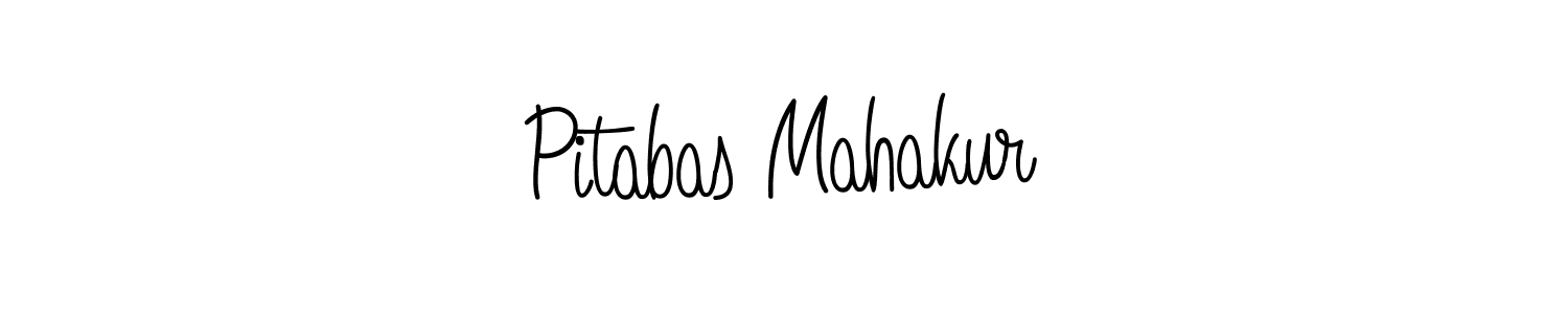 Use a signature maker to create a handwritten signature online. With this signature software, you can design (Angelique-Rose-font-FFP) your own signature for name Pitabas Mahakur. Pitabas Mahakur signature style 5 images and pictures png