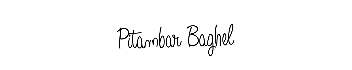 How to make Pitambar Baghel name signature. Use Angelique-Rose-font-FFP style for creating short signs online. This is the latest handwritten sign. Pitambar Baghel signature style 5 images and pictures png