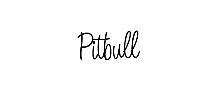 Pitbull stylish signature style. Best Handwritten Sign (Angelique-Rose-font-FFP) for my name. Handwritten Signature Collection Ideas for my name Pitbull. Pitbull signature style 5 images and pictures png