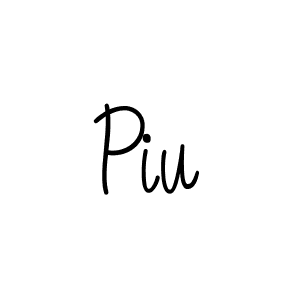 Use a signature maker to create a handwritten signature online. With this signature software, you can design (Angelique-Rose-font-FFP) your own signature for name Piu. Piu signature style 5 images and pictures png