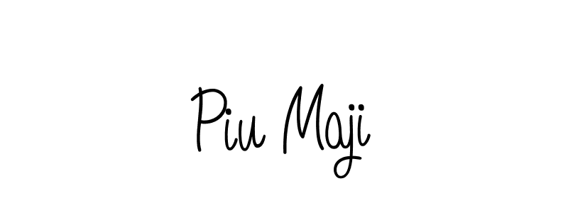 The best way (Angelique-Rose-font-FFP) to make a short signature is to pick only two or three words in your name. The name Piu Maji include a total of six letters. For converting this name. Piu Maji signature style 5 images and pictures png