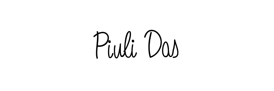 You should practise on your own different ways (Angelique-Rose-font-FFP) to write your name (Piuli Das) in signature. don't let someone else do it for you. Piuli Das signature style 5 images and pictures png