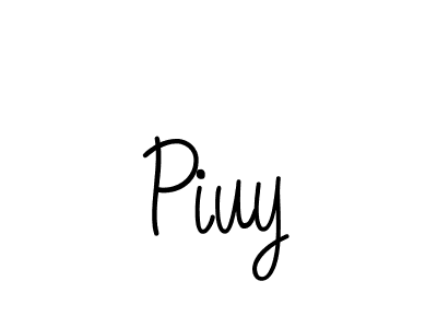 Make a beautiful signature design for name Piuy. With this signature (Angelique-Rose-font-FFP) style, you can create a handwritten signature for free. Piuy signature style 5 images and pictures png