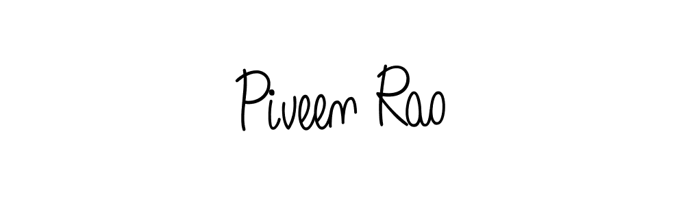 Make a beautiful signature design for name Piveen Rao. With this signature (Angelique-Rose-font-FFP) style, you can create a handwritten signature for free. Piveen Rao signature style 5 images and pictures png