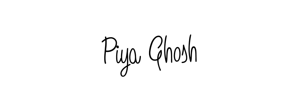 Use a signature maker to create a handwritten signature online. With this signature software, you can design (Angelique-Rose-font-FFP) your own signature for name Piya Ghosh. Piya Ghosh signature style 5 images and pictures png
