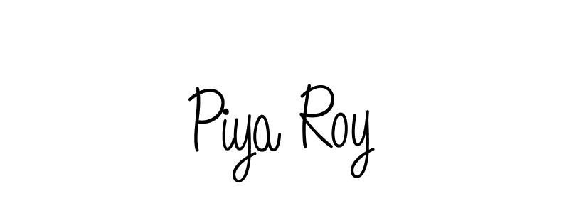 You should practise on your own different ways (Angelique-Rose-font-FFP) to write your name (Piya Roy) in signature. don't let someone else do it for you. Piya Roy signature style 5 images and pictures png