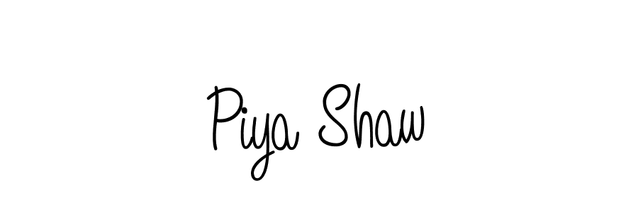 Piya Shaw stylish signature style. Best Handwritten Sign (Angelique-Rose-font-FFP) for my name. Handwritten Signature Collection Ideas for my name Piya Shaw. Piya Shaw signature style 5 images and pictures png