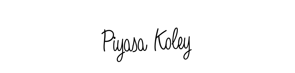 The best way (Angelique-Rose-font-FFP) to make a short signature is to pick only two or three words in your name. The name Piyasa Koley include a total of six letters. For converting this name. Piyasa Koley signature style 5 images and pictures png