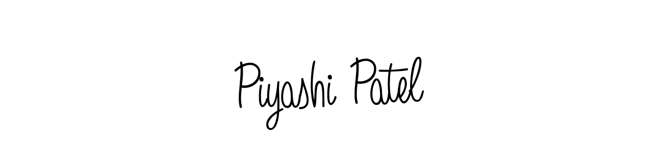 Make a beautiful signature design for name Piyashi Patel. With this signature (Angelique-Rose-font-FFP) style, you can create a handwritten signature for free. Piyashi Patel signature style 5 images and pictures png