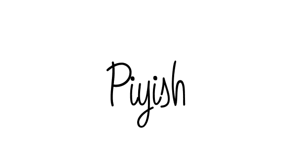 You should practise on your own different ways (Angelique-Rose-font-FFP) to write your name (Piyish) in signature. don't let someone else do it for you. Piyish signature style 5 images and pictures png