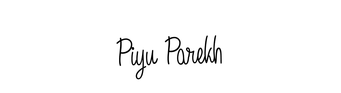 Piyu Parekh stylish signature style. Best Handwritten Sign (Angelique-Rose-font-FFP) for my name. Handwritten Signature Collection Ideas for my name Piyu Parekh. Piyu Parekh signature style 5 images and pictures png