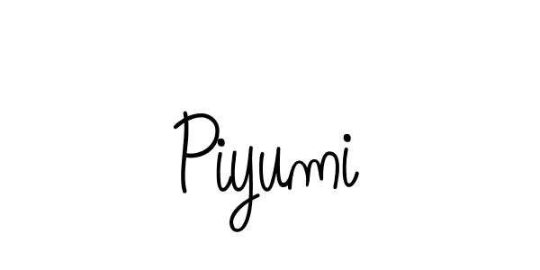 Make a beautiful signature design for name Piyumi. With this signature (Angelique-Rose-font-FFP) style, you can create a handwritten signature for free. Piyumi signature style 5 images and pictures png