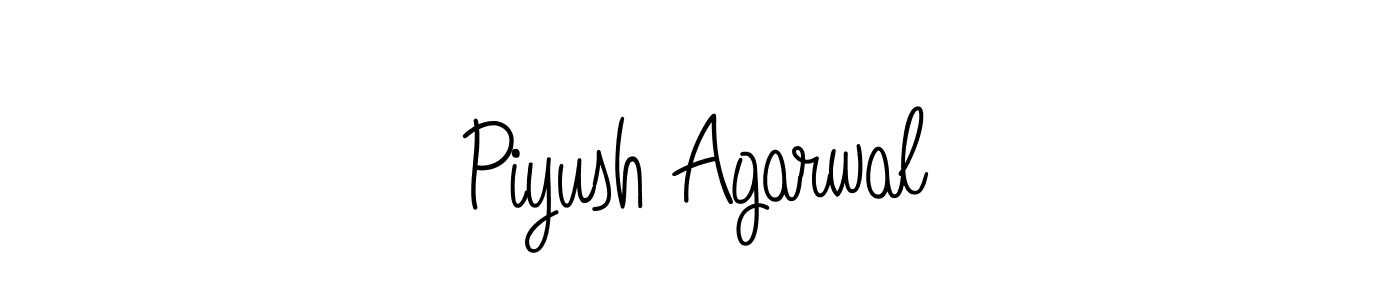 How to make Piyush Agarwal name signature. Use Angelique-Rose-font-FFP style for creating short signs online. This is the latest handwritten sign. Piyush Agarwal signature style 5 images and pictures png