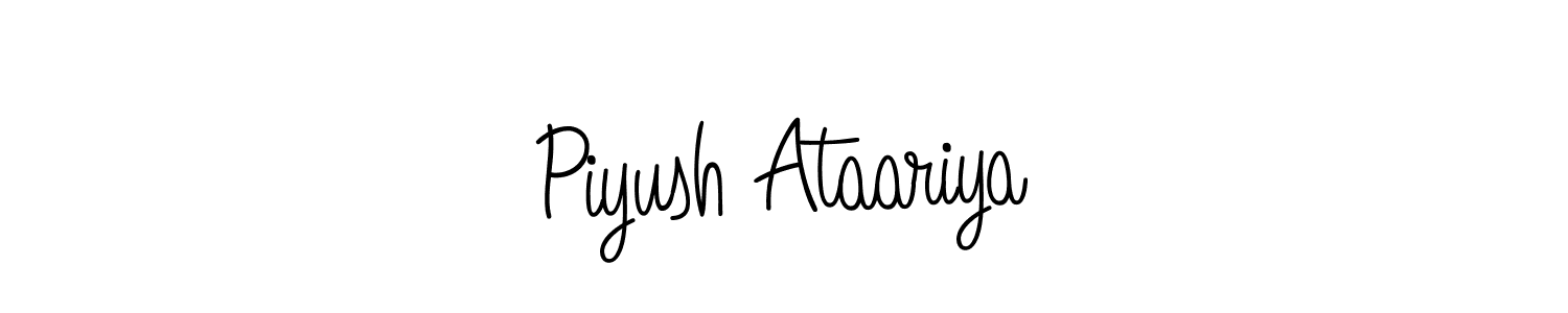 Use a signature maker to create a handwritten signature online. With this signature software, you can design (Angelique-Rose-font-FFP) your own signature for name Piyush Ataariya. Piyush Ataariya signature style 5 images and pictures png