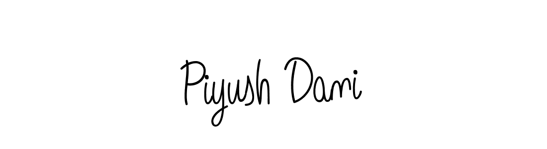 Make a beautiful signature design for name Piyush Dani. With this signature (Angelique-Rose-font-FFP) style, you can create a handwritten signature for free. Piyush Dani signature style 5 images and pictures png