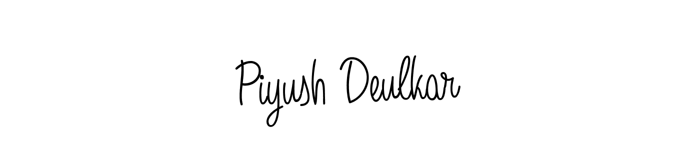 It looks lik you need a new signature style for name Piyush Deulkar. Design unique handwritten (Angelique-Rose-font-FFP) signature with our free signature maker in just a few clicks. Piyush Deulkar signature style 5 images and pictures png