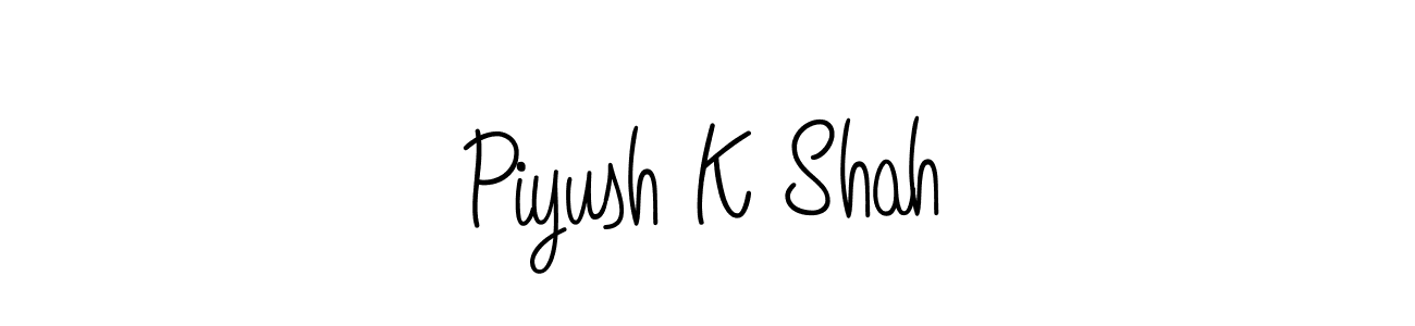 if you are searching for the best signature style for your name Piyush K Shah. so please give up your signature search. here we have designed multiple signature styles  using Angelique-Rose-font-FFP. Piyush K Shah signature style 5 images and pictures png