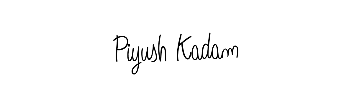 How to make Piyush Kadam name signature. Use Angelique-Rose-font-FFP style for creating short signs online. This is the latest handwritten sign. Piyush Kadam signature style 5 images and pictures png