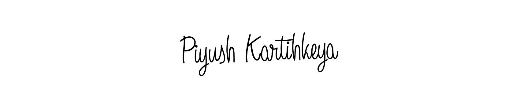 Make a beautiful signature design for name Piyush Kartihkeya. With this signature (Angelique-Rose-font-FFP) style, you can create a handwritten signature for free. Piyush Kartihkeya signature style 5 images and pictures png