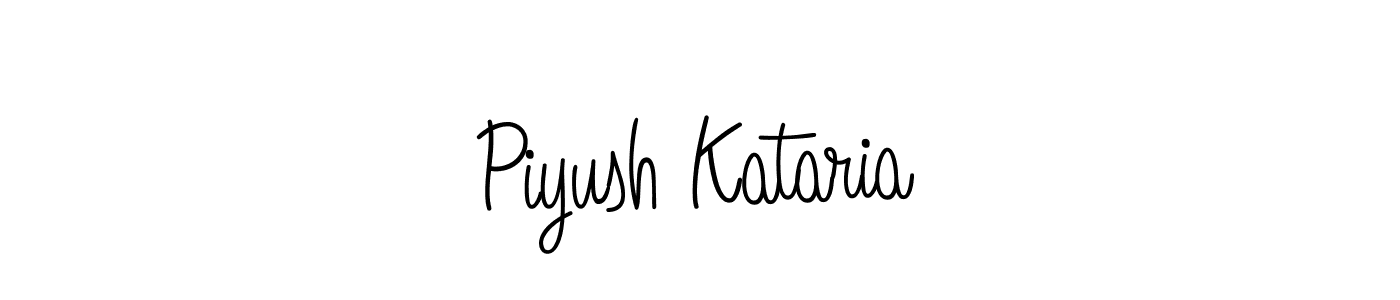 Create a beautiful signature design for name Piyush Kataria. With this signature (Angelique-Rose-font-FFP) fonts, you can make a handwritten signature for free. Piyush Kataria signature style 5 images and pictures png