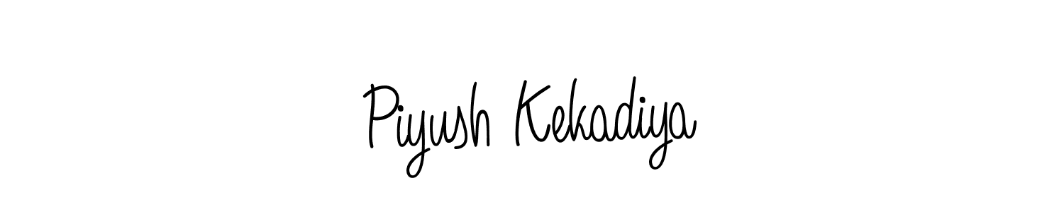 Create a beautiful signature design for name Piyush Kekadiya. With this signature (Angelique-Rose-font-FFP) fonts, you can make a handwritten signature for free. Piyush Kekadiya signature style 5 images and pictures png