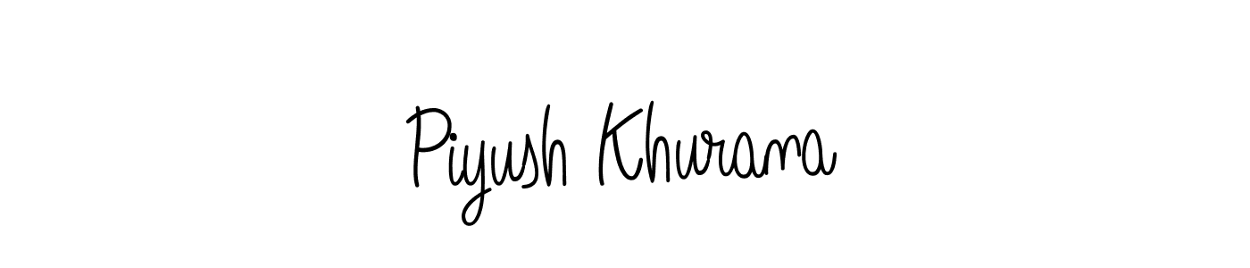 How to make Piyush Khurana name signature. Use Angelique-Rose-font-FFP style for creating short signs online. This is the latest handwritten sign. Piyush Khurana signature style 5 images and pictures png