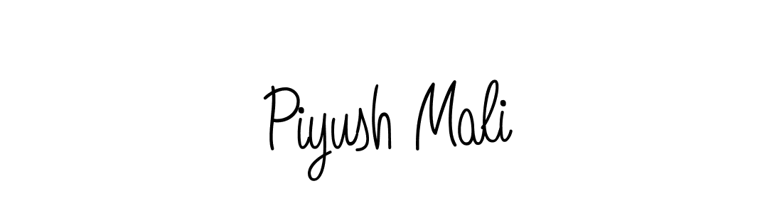 You should practise on your own different ways (Angelique-Rose-font-FFP) to write your name (Piyush Mali) in signature. don't let someone else do it for you. Piyush Mali signature style 5 images and pictures png