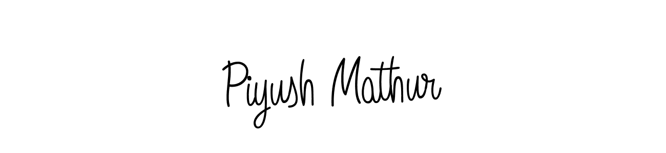 Make a beautiful signature design for name Piyush Mathur. Use this online signature maker to create a handwritten signature for free. Piyush Mathur signature style 5 images and pictures png