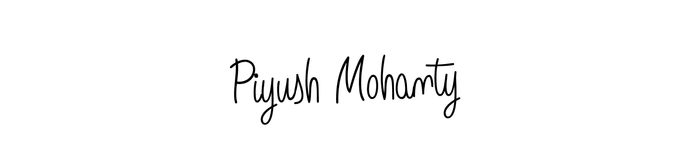 You should practise on your own different ways (Angelique-Rose-font-FFP) to write your name (Piyush Mohanty) in signature. don't let someone else do it for you. Piyush Mohanty signature style 5 images and pictures png