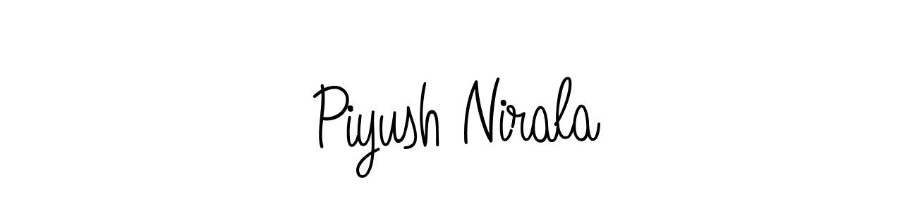 Design your own signature with our free online signature maker. With this signature software, you can create a handwritten (Angelique-Rose-font-FFP) signature for name Piyush Nirala. Piyush Nirala signature style 5 images and pictures png
