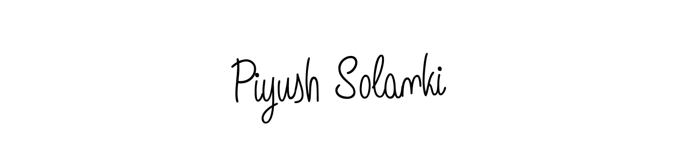 Design your own signature with our free online signature maker. With this signature software, you can create a handwritten (Angelique-Rose-font-FFP) signature for name Piyush Solanki. Piyush Solanki signature style 5 images and pictures png