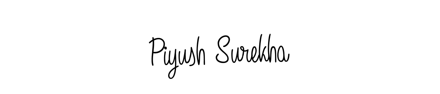Make a beautiful signature design for name Piyush Surekha. With this signature (Angelique-Rose-font-FFP) style, you can create a handwritten signature for free. Piyush Surekha signature style 5 images and pictures png