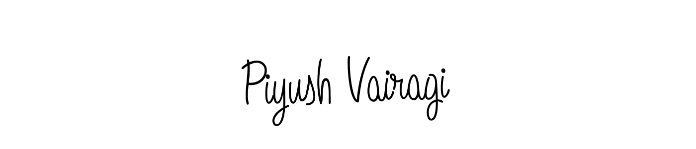 You should practise on your own different ways (Angelique-Rose-font-FFP) to write your name (Piyush Vairagi) in signature. don't let someone else do it for you. Piyush Vairagi signature style 5 images and pictures png