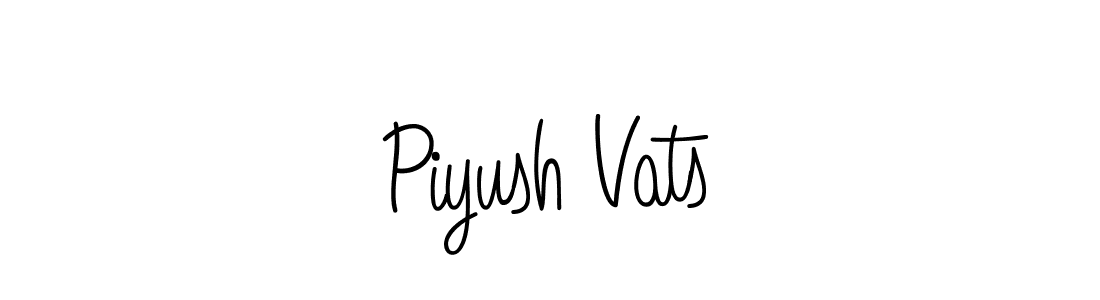 Use a signature maker to create a handwritten signature online. With this signature software, you can design (Angelique-Rose-font-FFP) your own signature for name Piyush Vats. Piyush Vats signature style 5 images and pictures png