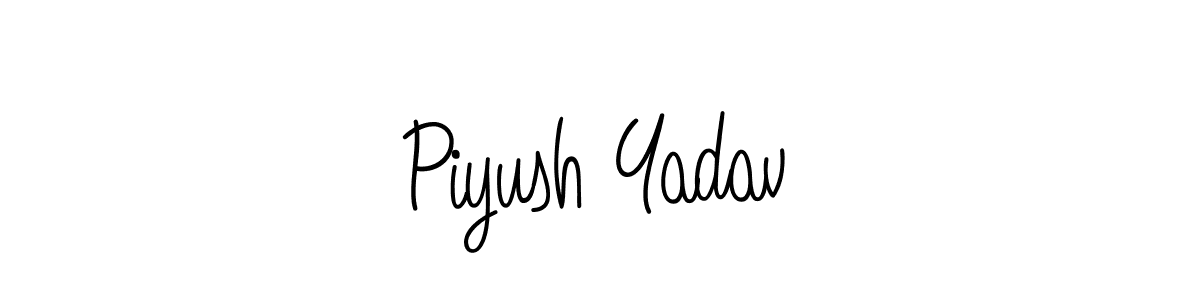 Create a beautiful signature design for name Piyush Yadav. With this signature (Angelique-Rose-font-FFP) fonts, you can make a handwritten signature for free. Piyush Yadav signature style 5 images and pictures png