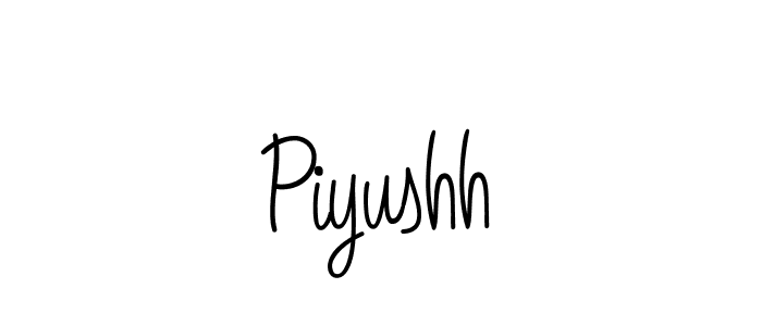 Make a beautiful signature design for name Piyushh. With this signature (Angelique-Rose-font-FFP) style, you can create a handwritten signature for free. Piyushh signature style 5 images and pictures png