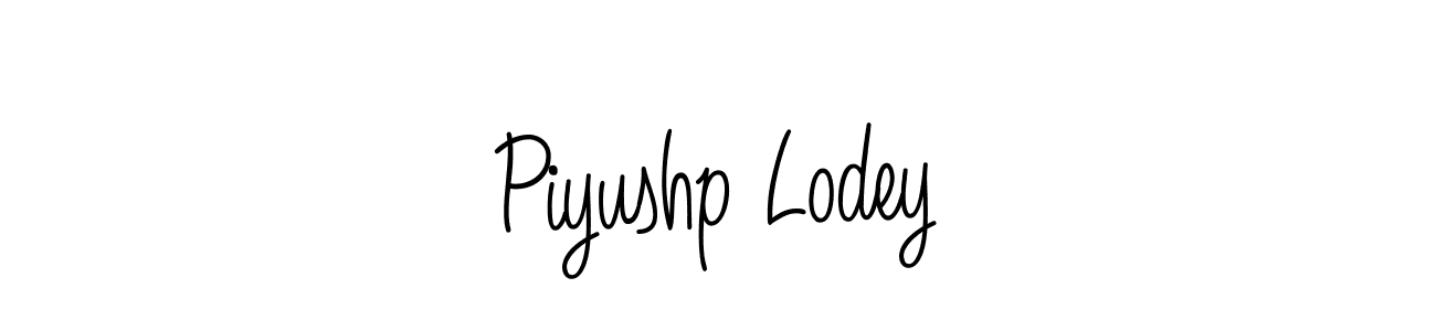 The best way (Angelique-Rose-font-FFP) to make a short signature is to pick only two or three words in your name. The name Piyushp Lodey include a total of six letters. For converting this name. Piyushp Lodey signature style 5 images and pictures png