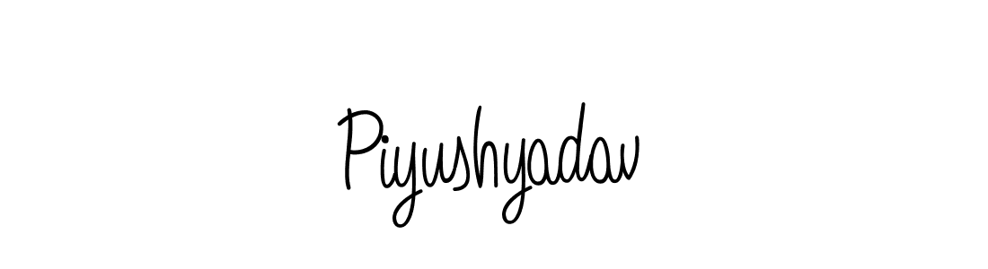 How to make Piyushyadav name signature. Use Angelique-Rose-font-FFP style for creating short signs online. This is the latest handwritten sign. Piyushyadav signature style 5 images and pictures png