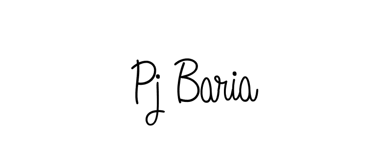 Also we have Pj Baria name is the best signature style. Create professional handwritten signature collection using Angelique-Rose-font-FFP autograph style. Pj Baria signature style 5 images and pictures png