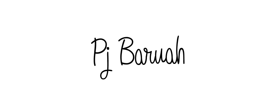 The best way (Angelique-Rose-font-FFP) to make a short signature is to pick only two or three words in your name. The name Pj Baruah include a total of six letters. For converting this name. Pj Baruah signature style 5 images and pictures png