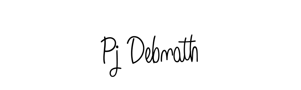 Design your own signature with our free online signature maker. With this signature software, you can create a handwritten (Angelique-Rose-font-FFP) signature for name Pj Debnath. Pj Debnath signature style 5 images and pictures png