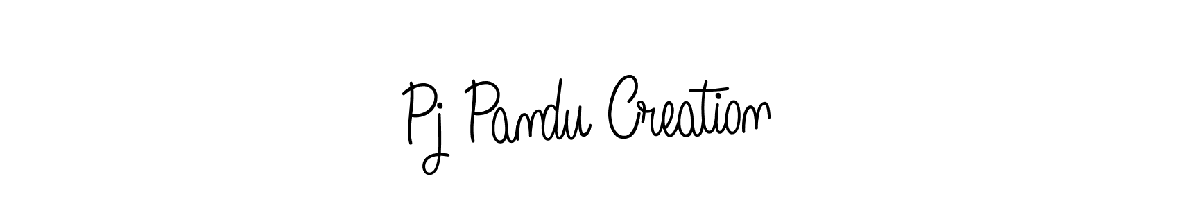 Design your own signature with our free online signature maker. With this signature software, you can create a handwritten (Angelique-Rose-font-FFP) signature for name Pj Pandu Creation. Pj Pandu Creation signature style 5 images and pictures png