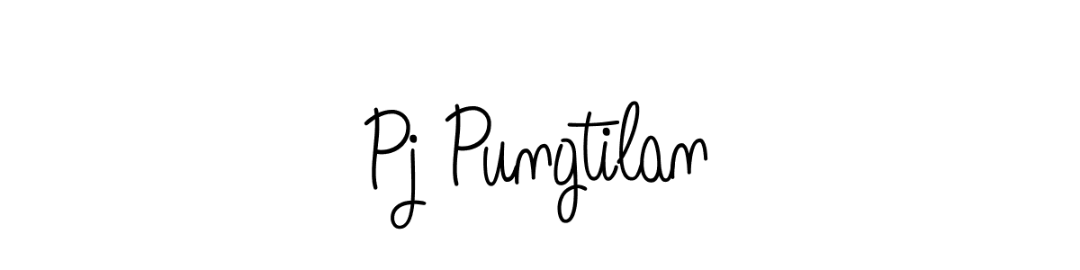 You should practise on your own different ways (Angelique-Rose-font-FFP) to write your name (Pj Pungtilan) in signature. don't let someone else do it for you. Pj Pungtilan signature style 5 images and pictures png