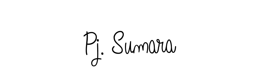 Use a signature maker to create a handwritten signature online. With this signature software, you can design (Angelique-Rose-font-FFP) your own signature for name Pj. Sumara. Pj. Sumara signature style 5 images and pictures png