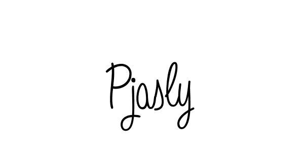 Use a signature maker to create a handwritten signature online. With this signature software, you can design (Angelique-Rose-font-FFP) your own signature for name Pjasly. Pjasly signature style 5 images and pictures png