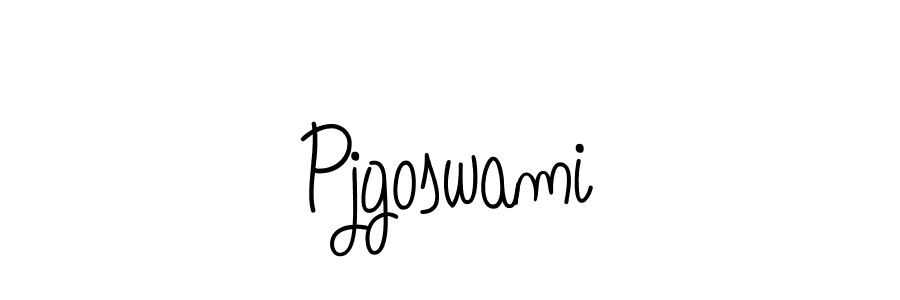 Use a signature maker to create a handwritten signature online. With this signature software, you can design (Angelique-Rose-font-FFP) your own signature for name Pjgoswami. Pjgoswami signature style 5 images and pictures png