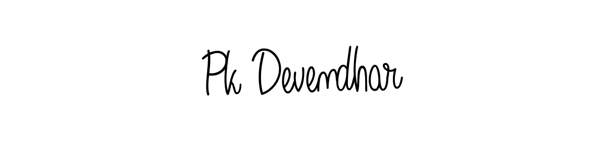 Also we have Pk Devendhar name is the best signature style. Create professional handwritten signature collection using Angelique-Rose-font-FFP autograph style. Pk Devendhar signature style 5 images and pictures png