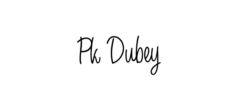 Pk Dubey stylish signature style. Best Handwritten Sign (Angelique-Rose-font-FFP) for my name. Handwritten Signature Collection Ideas for my name Pk Dubey. Pk Dubey signature style 5 images and pictures png