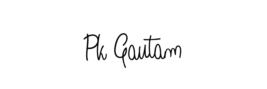 Design your own signature with our free online signature maker. With this signature software, you can create a handwritten (Angelique-Rose-font-FFP) signature for name Pk Gautam. Pk Gautam signature style 5 images and pictures png