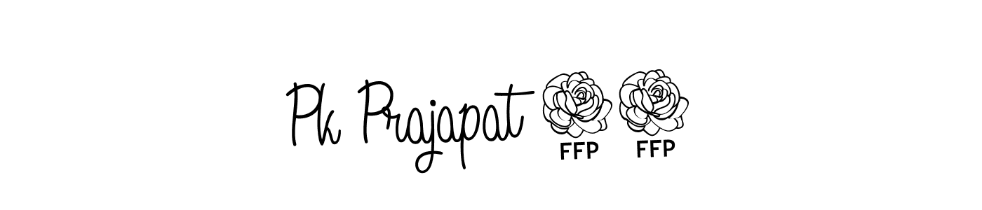 Design your own signature with our free online signature maker. With this signature software, you can create a handwritten (Angelique-Rose-font-FFP) signature for name Pk Prajapat 09. Pk Prajapat 09 signature style 5 images and pictures png